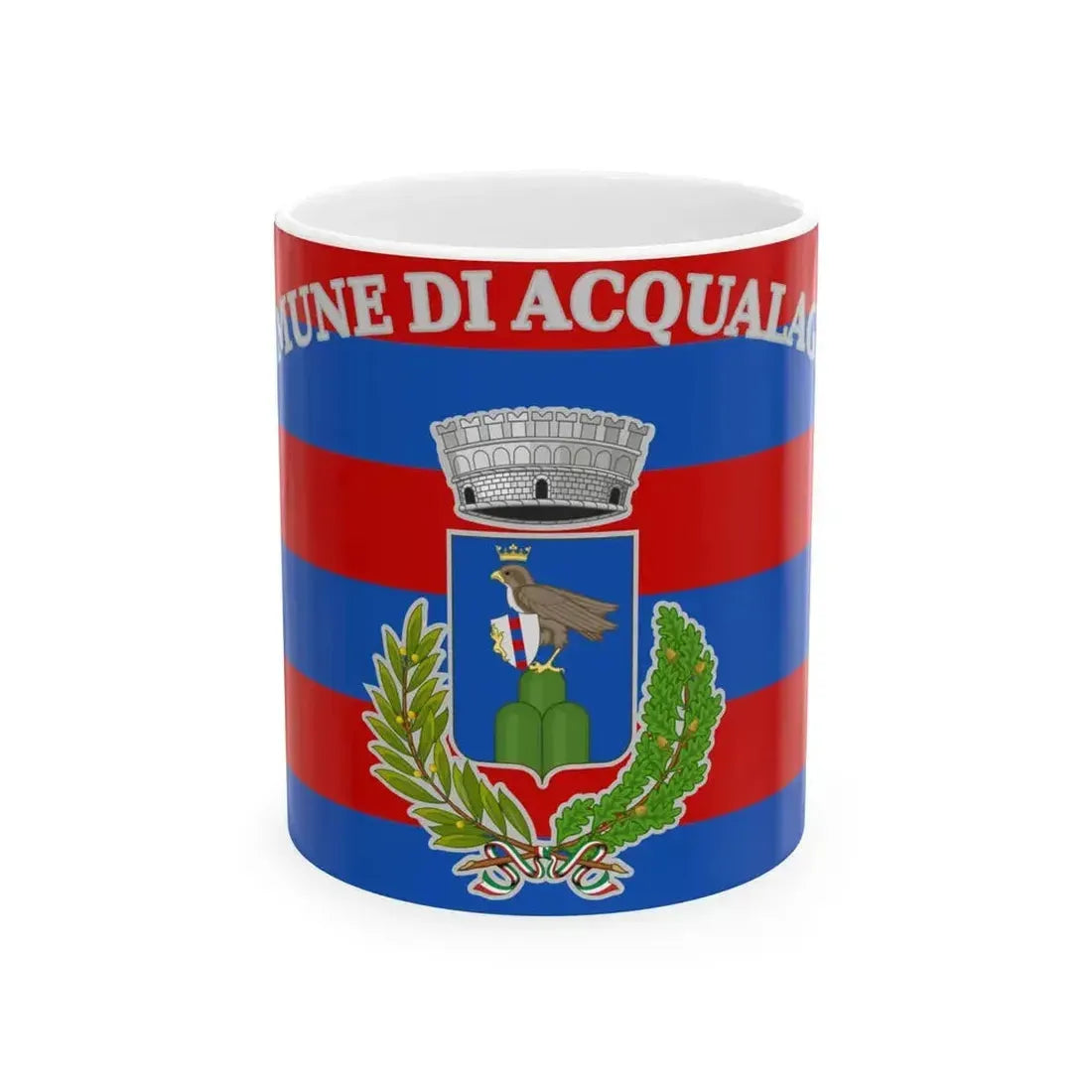 Acqualagna-Bandiera (Italy) White Coffee Mug 11oz - Go Mug Yourself