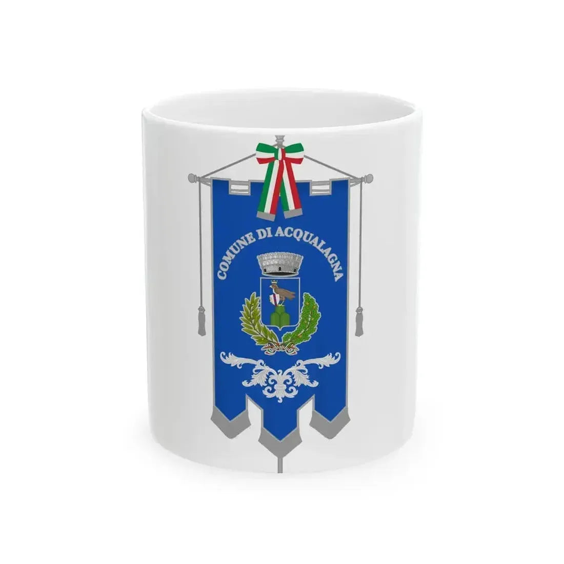 Acqualagna-Gonfalone (Italy) White Coffee Mug 11oz - Go Mug Yourself