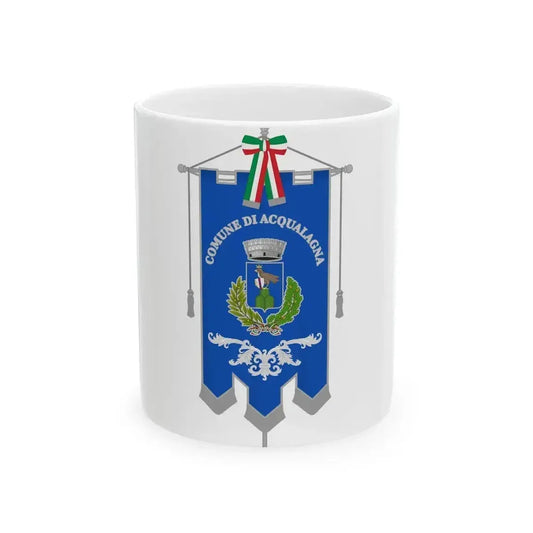 Acqualagna-Gonfalone (Italy) White Coffee Mug 11oz - Go Mug Yourself
