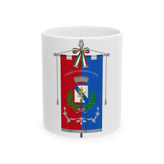 Acquaviva Platani-Gonfalone (Italy) White Coffee Mug 11oz - Go Mug Yourself