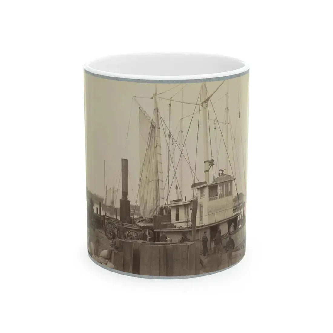 Acquia (I.E. Aquia) Creek Landing, Va. 001 (U.S. Civil War) White Coffee Mug 11oz - Go Mug Yourself