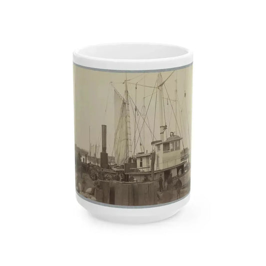 Acquia (I.E. Aquia) Creek Landing, Va. 001 (U.S. Civil War) White Coffee Mug 15oz - Go Mug Yourself