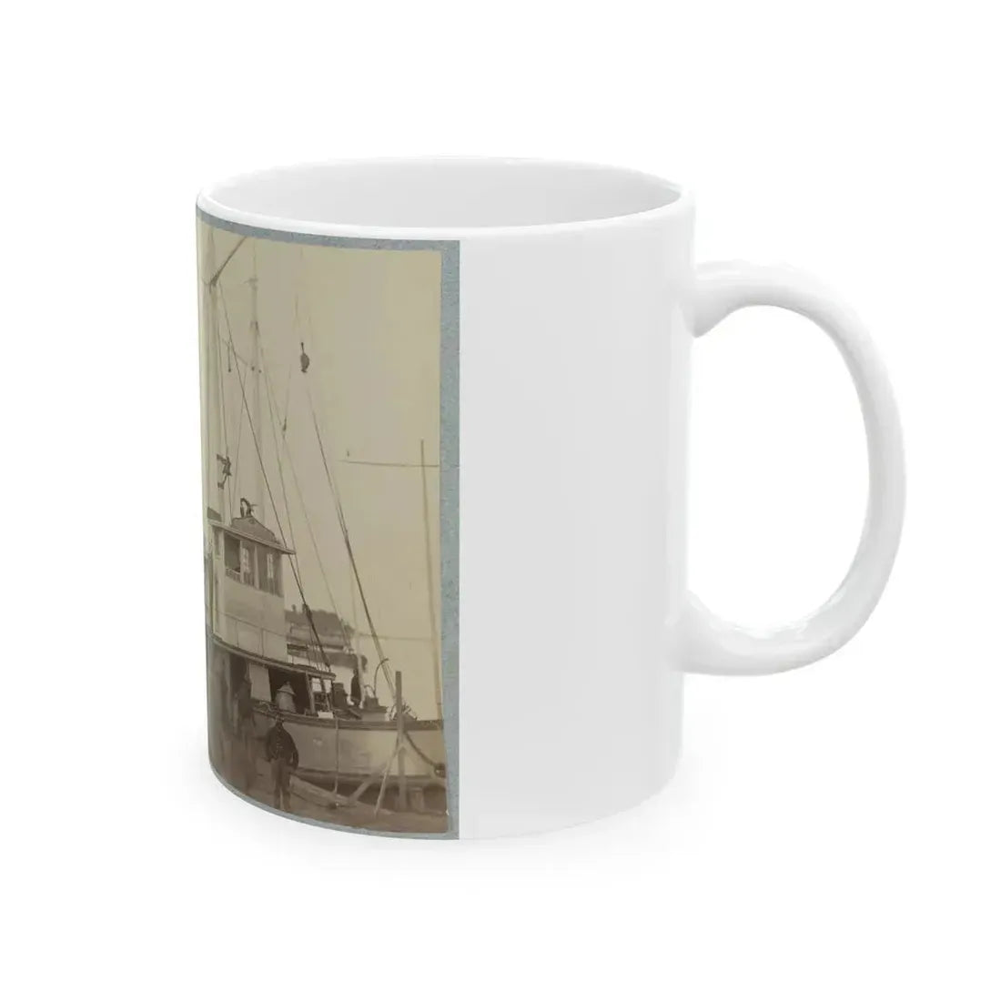 Acquia (I.E. Aquia) Creek Landing, Va. 001 (U.S. Civil War) White Coffee Mug - Go Mug Yourself