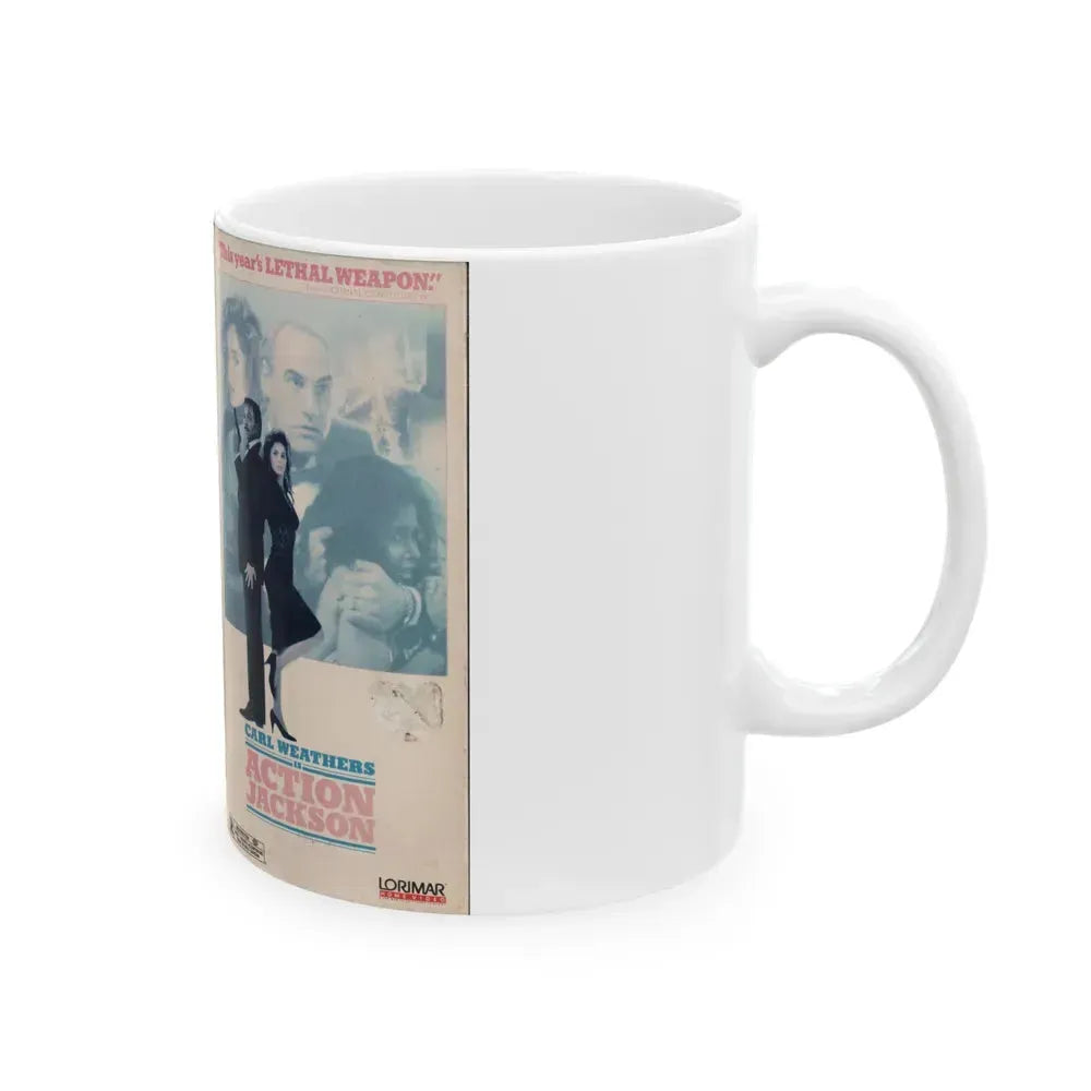 ACTION JACKSON (VHS COVER) - White Coffee Mug - Go Mug Yourself