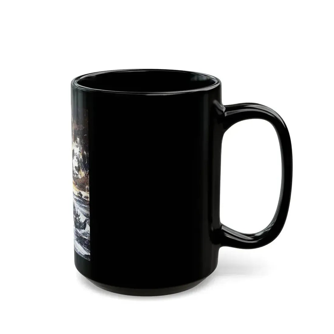 Action off Salerno (1), Blue Book Magazine, April 1948 - Black Coffee Mug - Go Mug Yourself