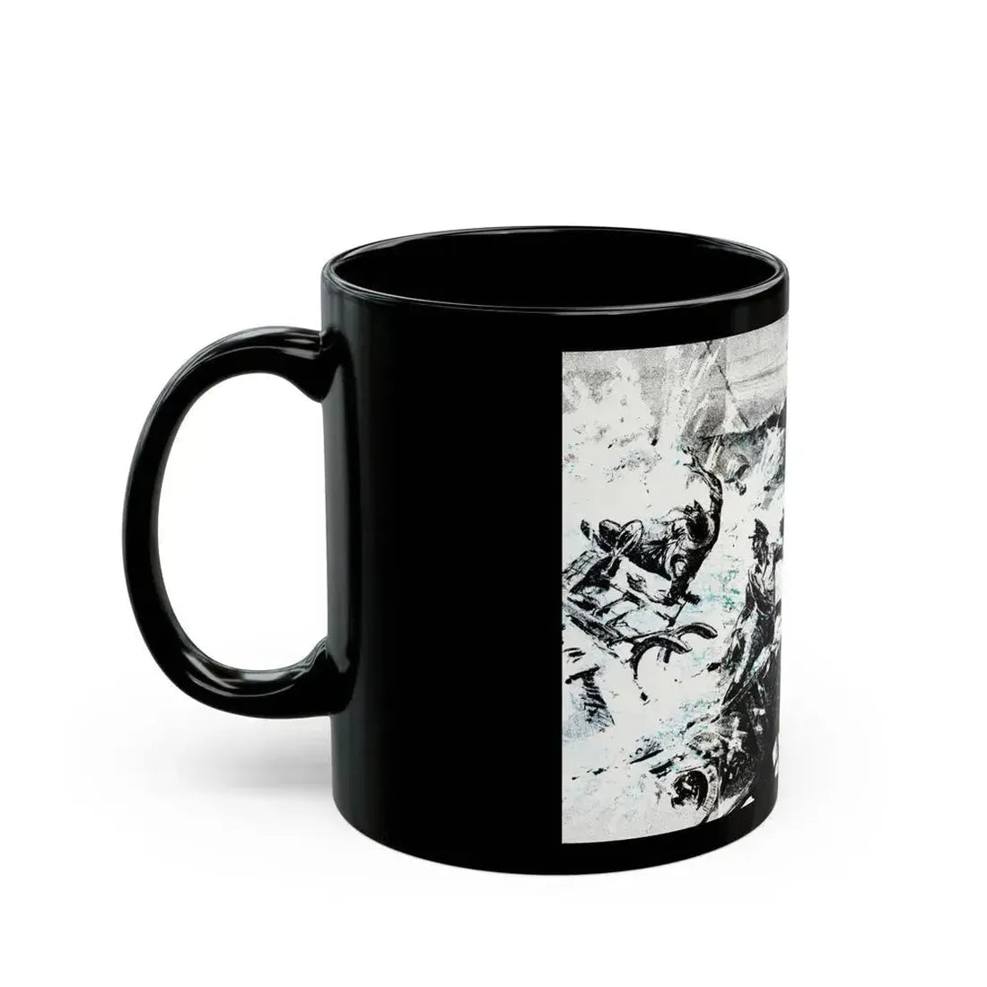 Action off Salerno (2), Blue Book Magazine, April 1948 - Black Coffee Mug - Go Mug Yourself
