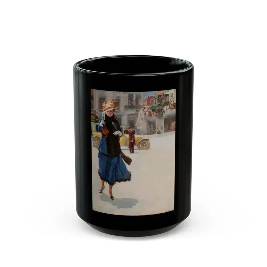 Ad illustration - Black Coffee Mug 15oz - Go Mug Yourself