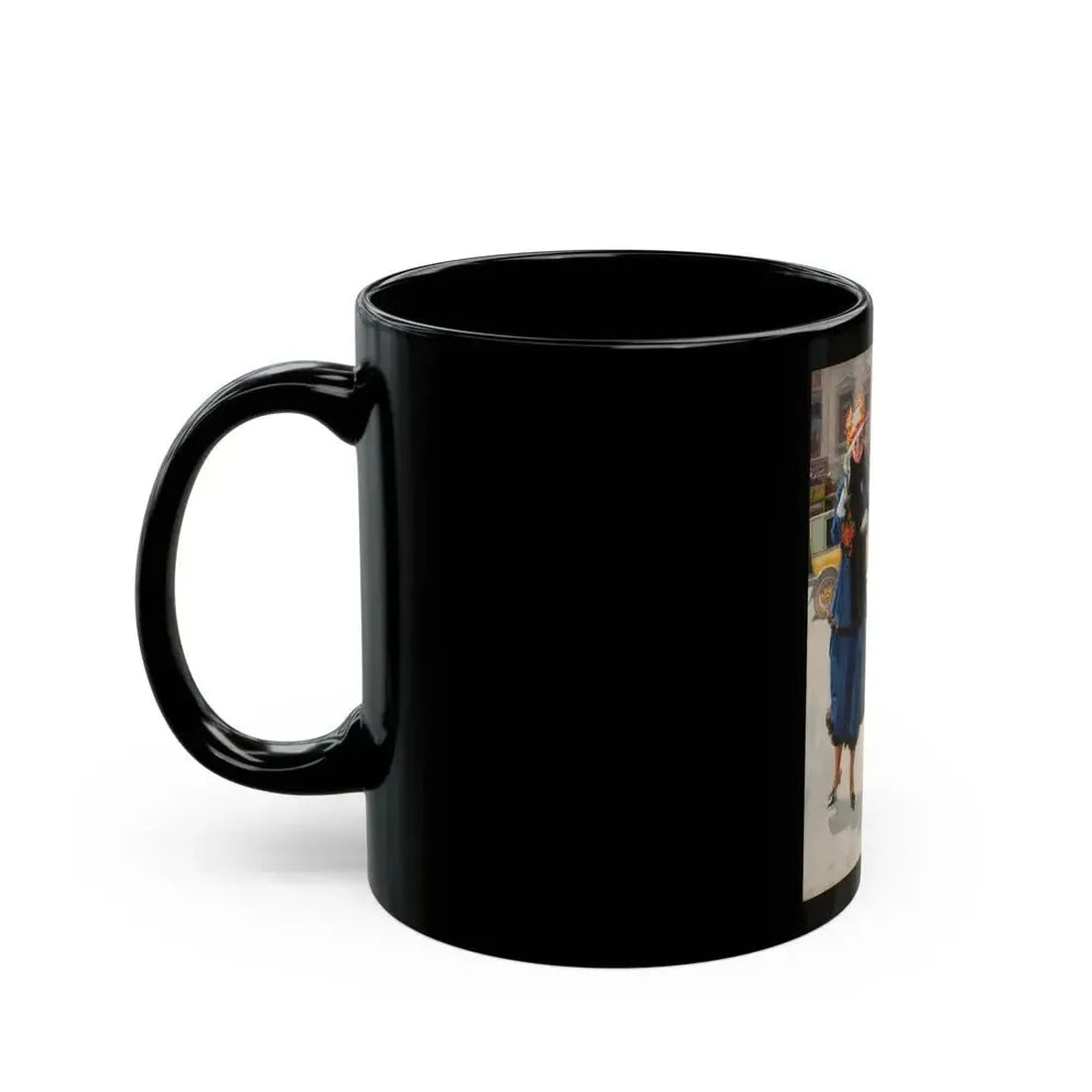 Ad illustration - Black Coffee Mug - Go Mug Yourself