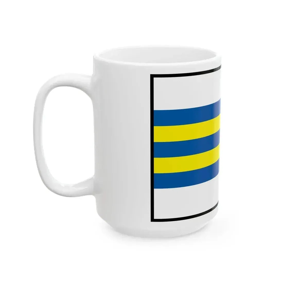 Adamovske Kochanovce Trencin Flag (Slovakia) White Coffee Mug - Go Mug Yourself