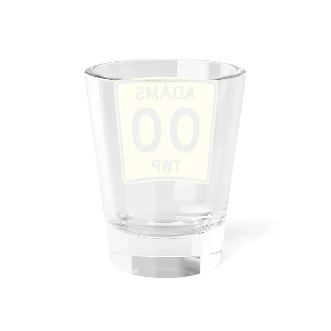 Adams Township Coshocton County Ohio route shield template (Ohio) (Road Sign) Shot Glass 1.5oz - Go Mug Yourself