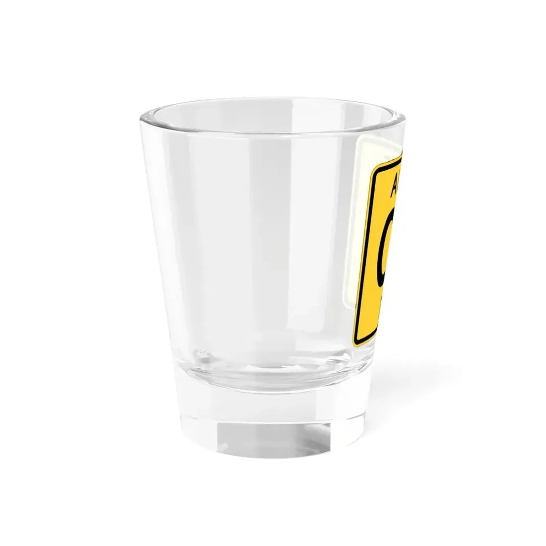 Adams Township Coshocton County Ohio route shield template (Ohio) (Road Sign) Shot Glass 1.5oz - Go Mug Yourself