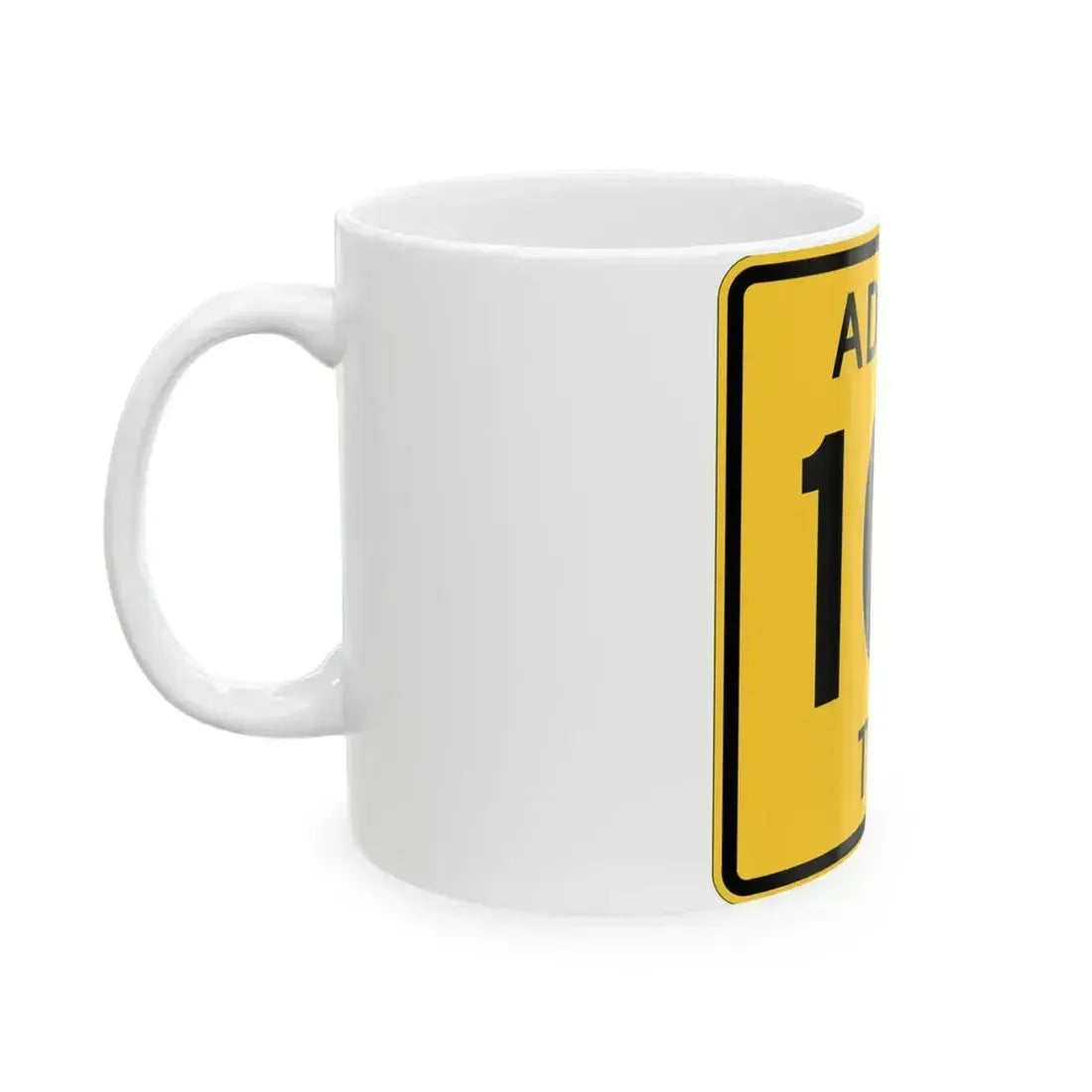 Adams Township Route 101 Coshocton County Ohio (Ohio) (Road Sign) White Coffee Mug - Go Mug Yourself