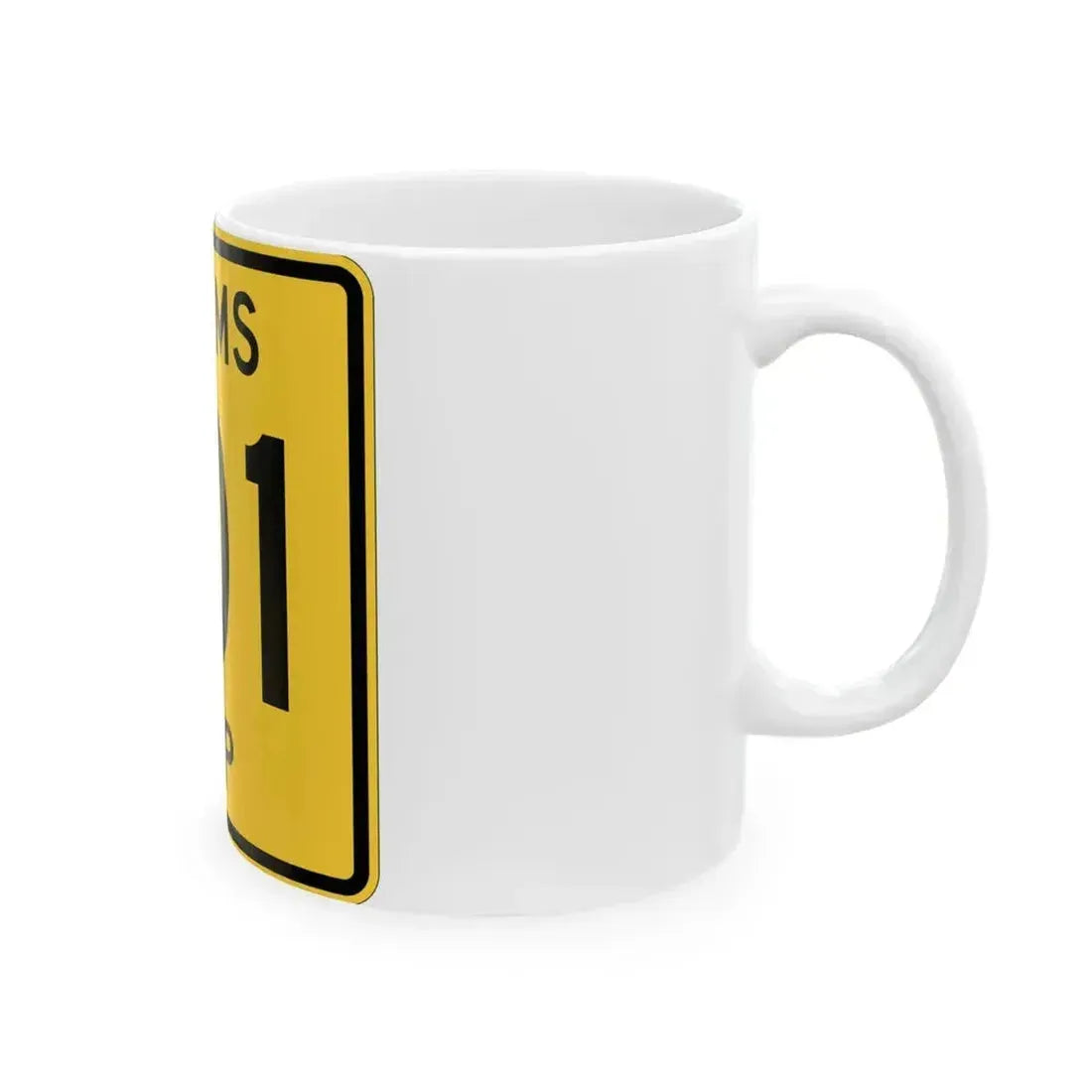 Adams Township Route 101 Coshocton County Ohio (Ohio) (Road Sign) White Coffee Mug - Go Mug Yourself