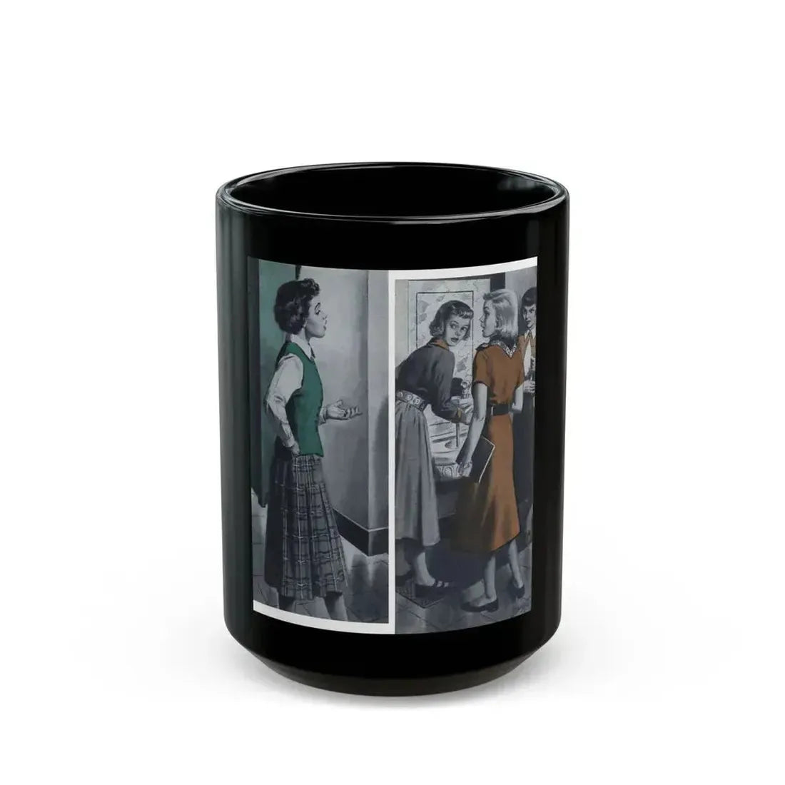 Addition and Subtraction, The American Girl, January 1951 - Black Coffee Mug 15oz - Go Mug Yourself