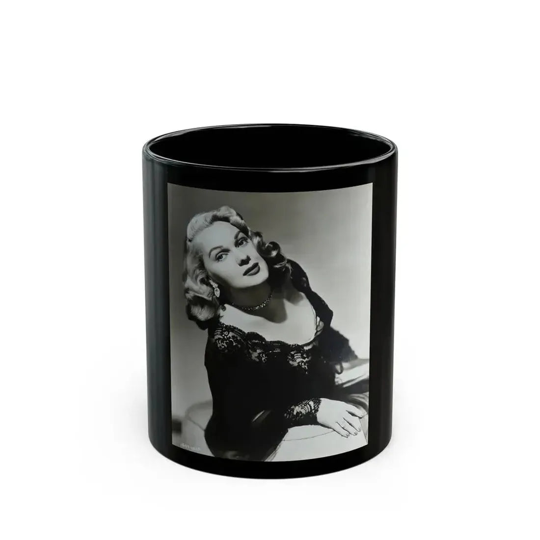 Adele Jergens #05 (Vintage Female Icon) Black Coffee Mug 11oz - Go Mug Yourself