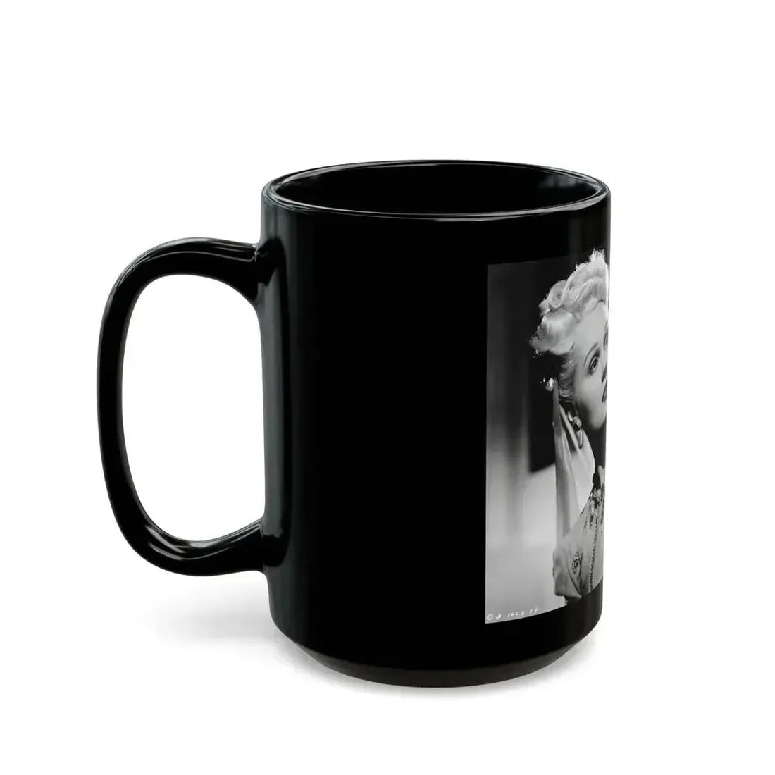 Adele Jergens #08 (Vintage Female Icon) Black Coffee Mug - Go Mug Yourself