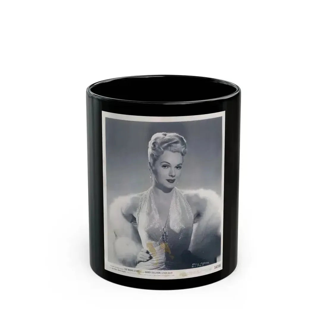 Adele Jergens #121 (Vintage Female Icon) Black Coffee Mug 11oz - Go Mug Yourself