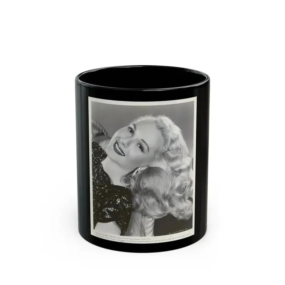 Adele Jergens #127 (Vintage Female Icon) Black Coffee Mug 11oz - Go Mug Yourself