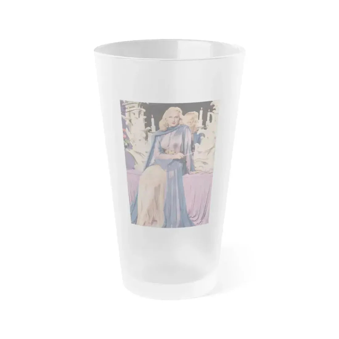 Adele Jergens #128 (Vintage Female Icon) Frosted Pint Glass 16oz 16oz Frosted - Go Mug Yourself