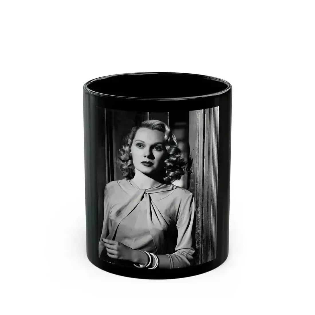 Adele Jergens #130 (Vintage Female Icon) Black Coffee Mug 11oz - Go Mug Yourself