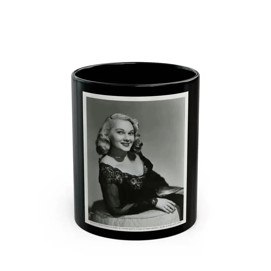 Adele Jergens #131 (Vintage Female Icon) Black Coffee Mug 11oz - Go Mug Yourself