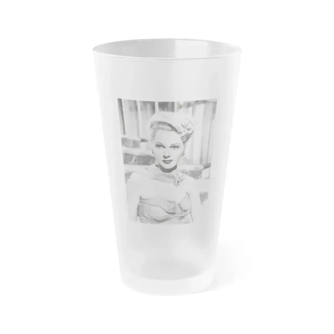 Adele Jergens #132 (Vintage Female Icon) Frosted Pint Glass 16oz 16oz Frosted - Go Mug Yourself