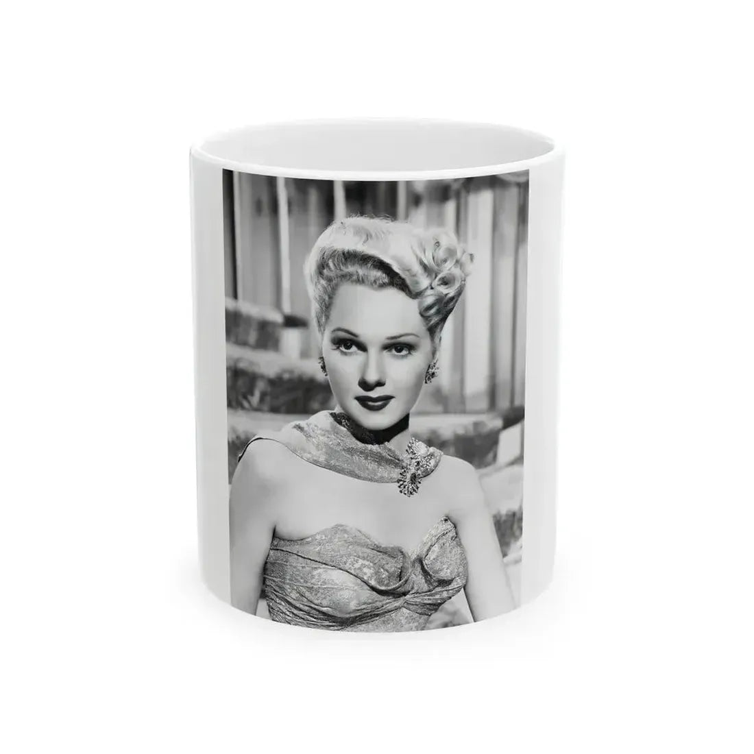 Adele Jergens #132 (Vintage Female Icon) White Coffee Mug 11oz - Go Mug Yourself