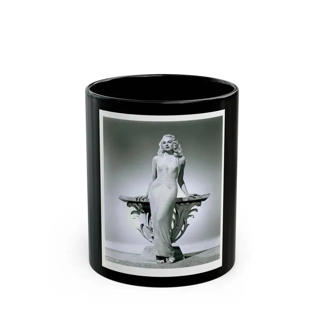 Adele Jergens #137 (Vintage Female Icon) Black Coffee Mug 11oz - Go Mug Yourself
