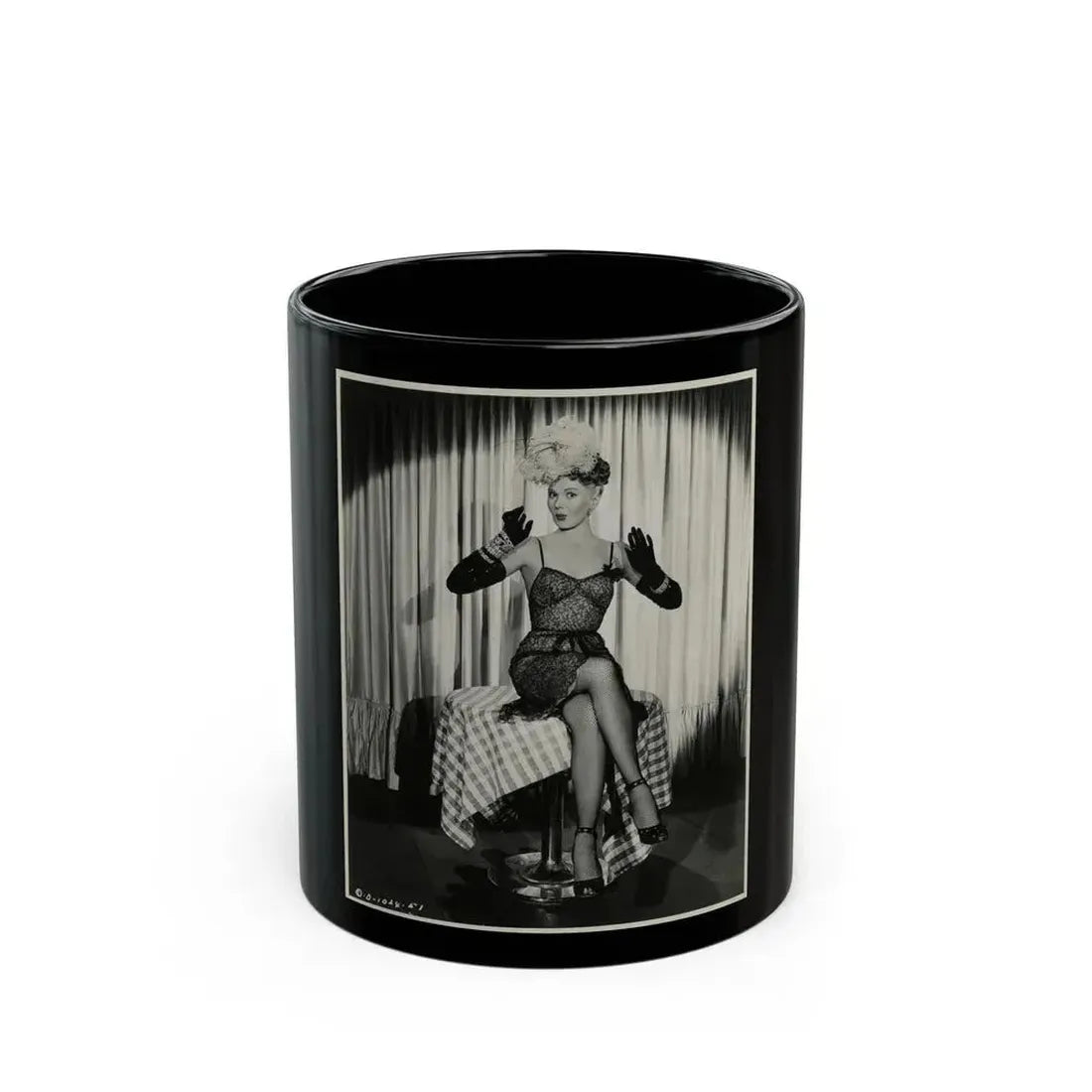 Adele Jergens #139 (Vintage Female Icon) Black Coffee Mug 11oz - Go Mug Yourself