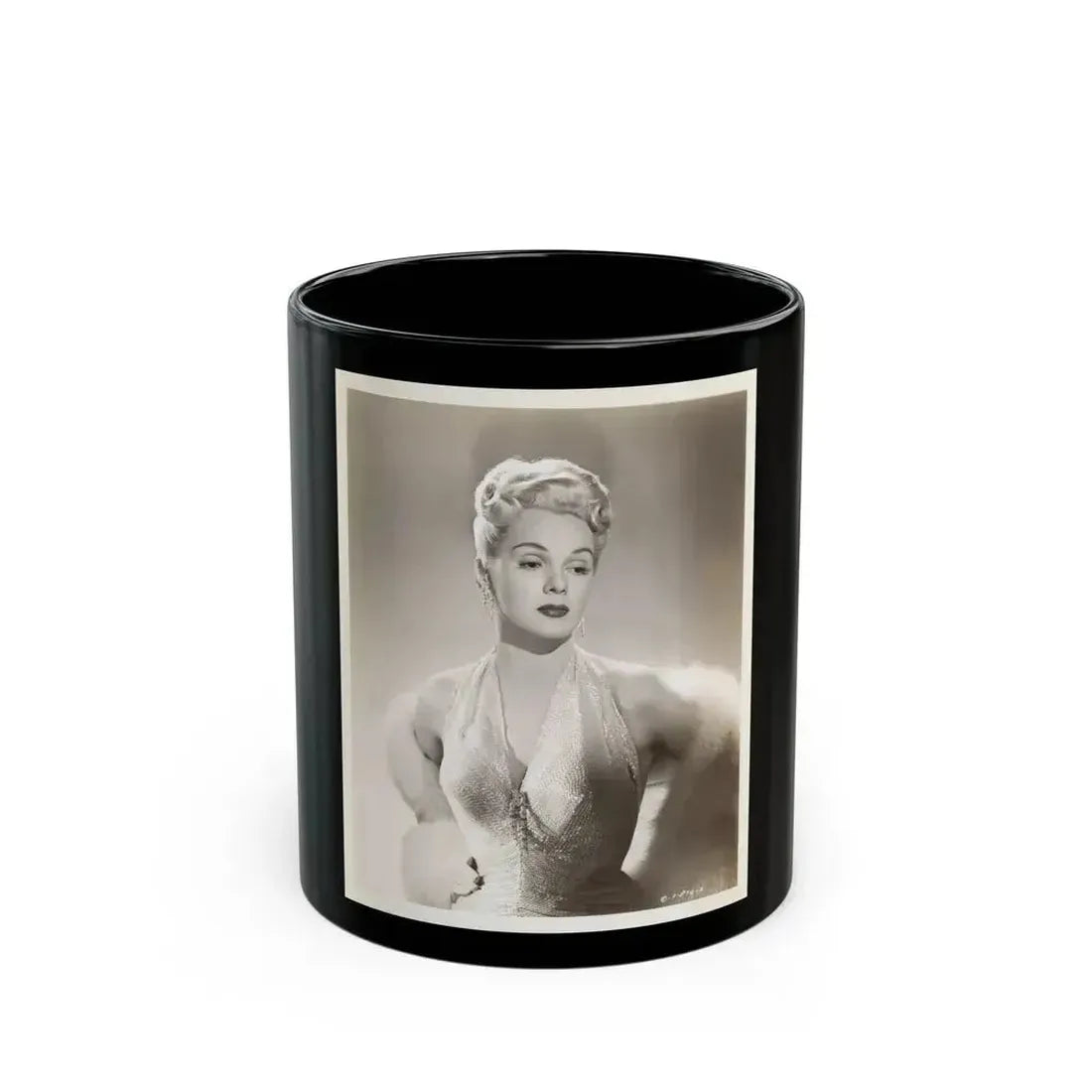 Adele Jergens #140 (Vintage Female Icon) Black Coffee Mug 11oz - Go Mug Yourself