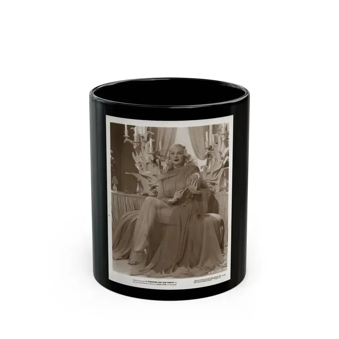 Adele Jergens #143 (Vintage Female Icon) Black Coffee Mug 11oz - Go Mug Yourself