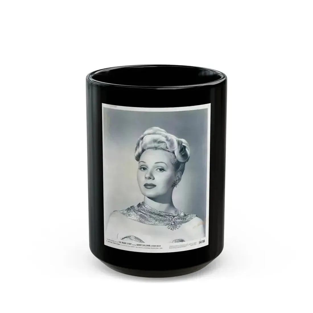 Adele Jergens #151 (Vintage Female Icon) Black Coffee Mug 15oz - Go Mug Yourself