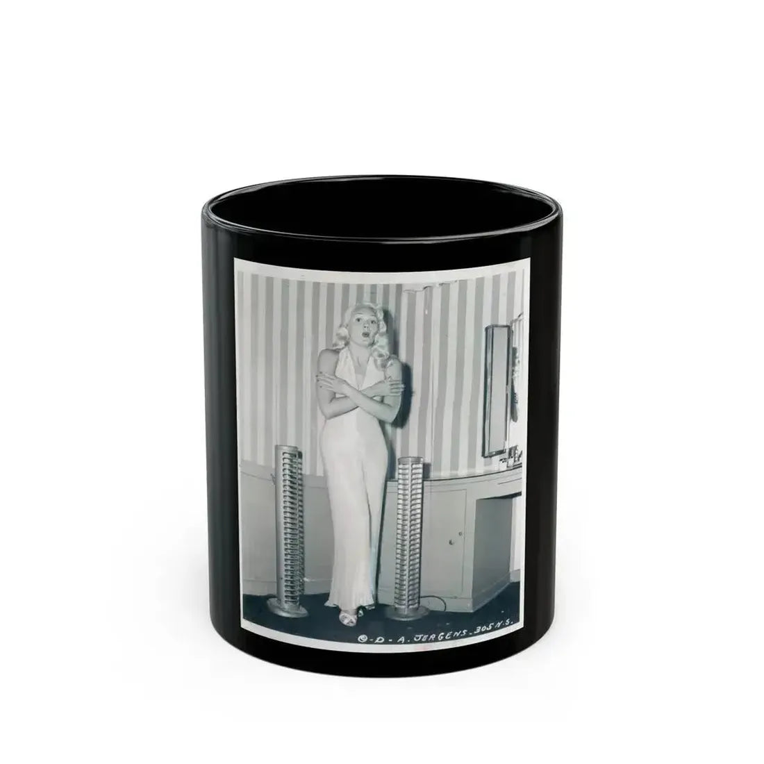 Adele Jergens #154 (Vintage Female Icon) Black Coffee Mug 11oz - Go Mug Yourself
