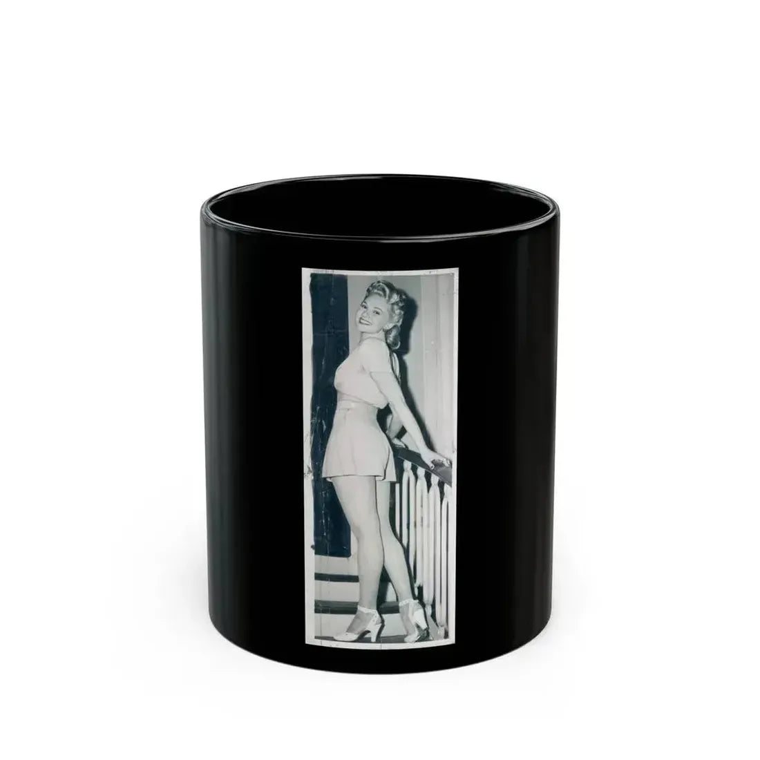 Adele Jergens #158 (Vintage Female Icon) Black Coffee Mug 11oz - Go Mug Yourself