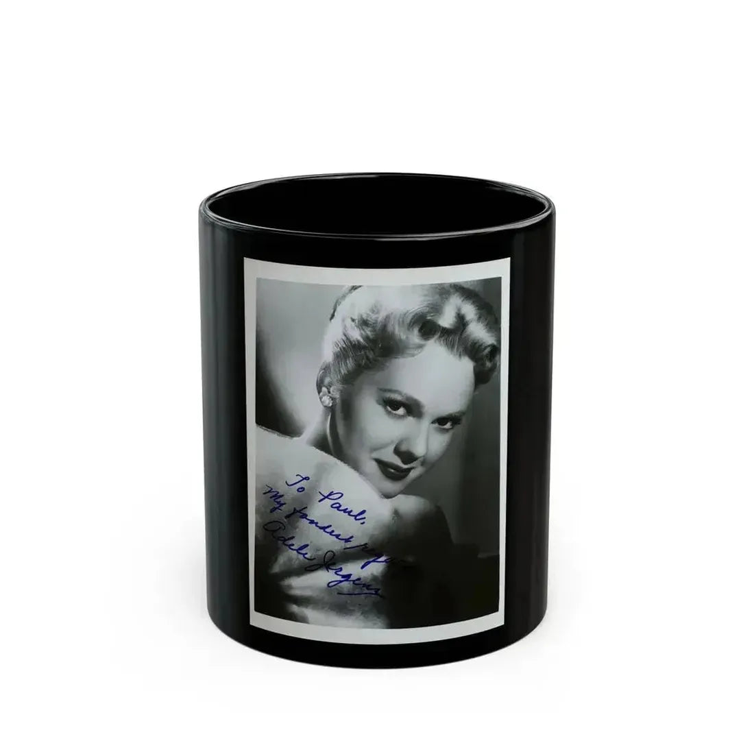 Adele Jergens #178 (Vintage Female Icon) Black Coffee Mug 11oz - Go Mug Yourself