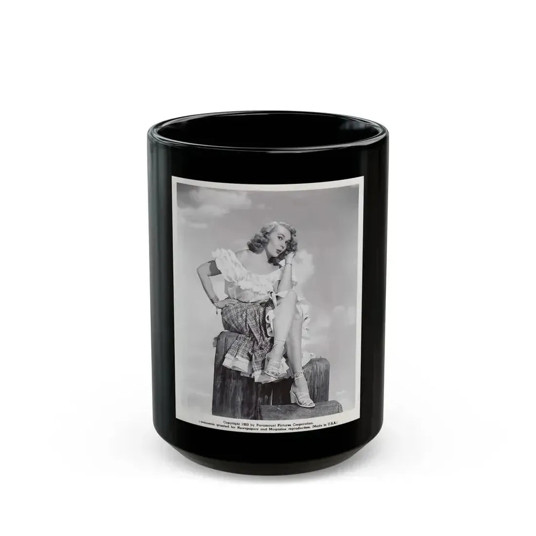 Adele Jergens #179 (Vintage Female Icon) Black Coffee Mug 15oz - Go Mug Yourself