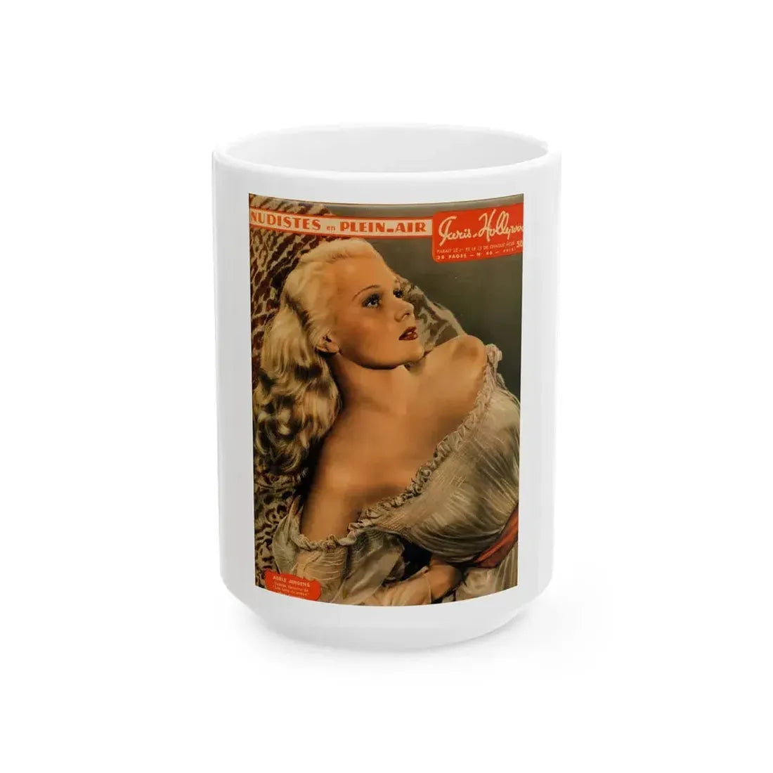 Adele Jergens #182 - Mag. Cover (Vintage Female Icon) White Coffee Mug 15oz - Go Mug Yourself