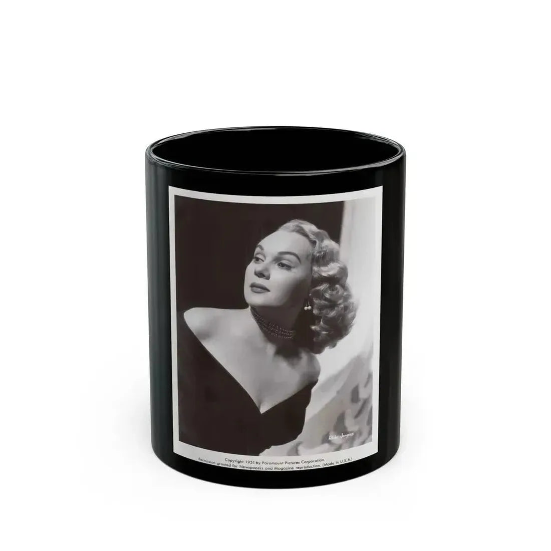 Adele Jergens #183 (Vintage Female Icon) Black Coffee Mug 11oz - Go Mug Yourself