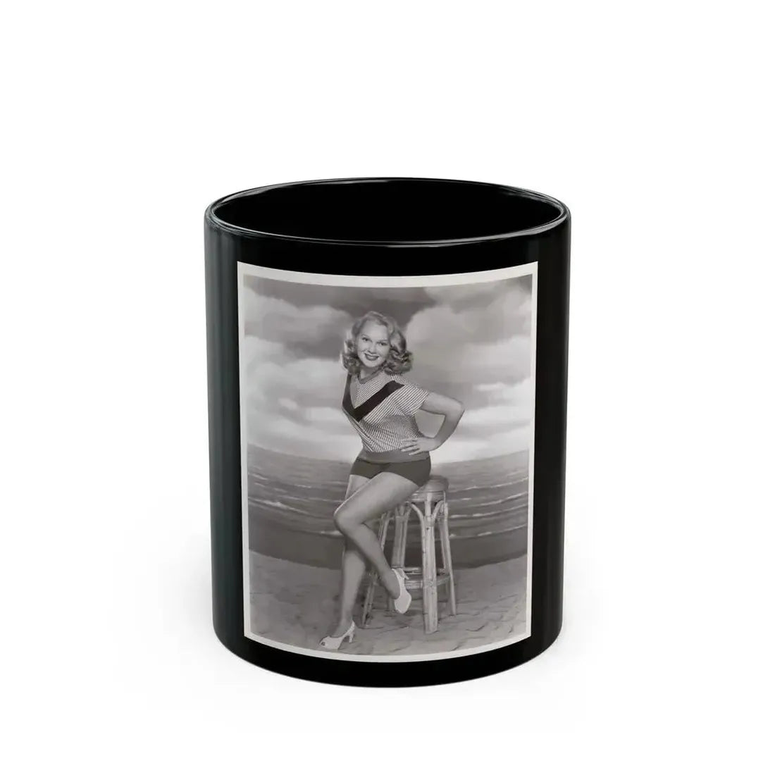 Adele Jergens #184 (Vintage Female Icon) Black Coffee Mug 11oz - Go Mug Yourself