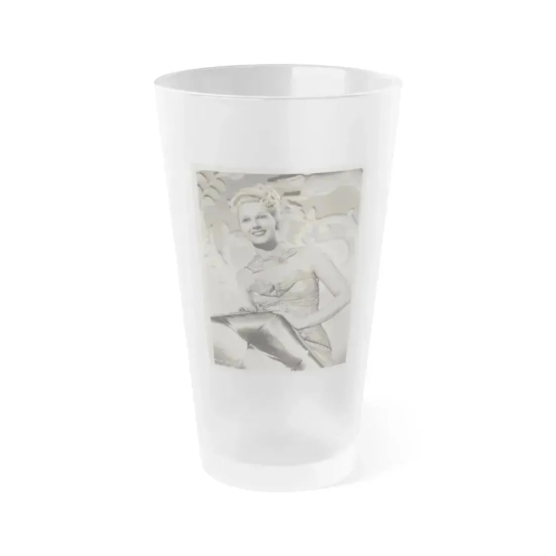 Adele Jergens #185 (Vintage Female Icon) Frosted Pint Glass 16oz 16oz Frosted - Go Mug Yourself