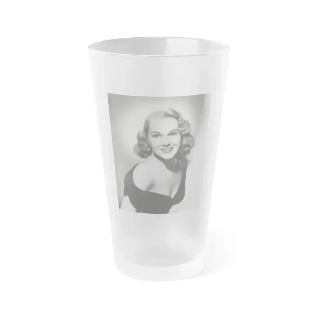 Adele Jergens #189 - 8x10 Vintage B&W Glamour Portrait from 1952 (Vintage Female Icon) Frosted Pint Glass 16oz 16oz Frosted - Go Mug Yourself