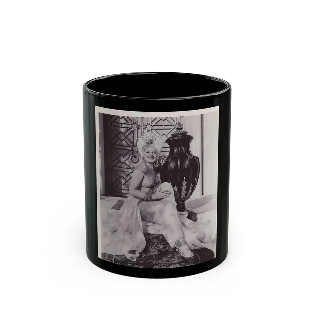 Adele Jergens #191 (Vintage Female Icon) Black Coffee Mug 11oz - Go Mug Yourself