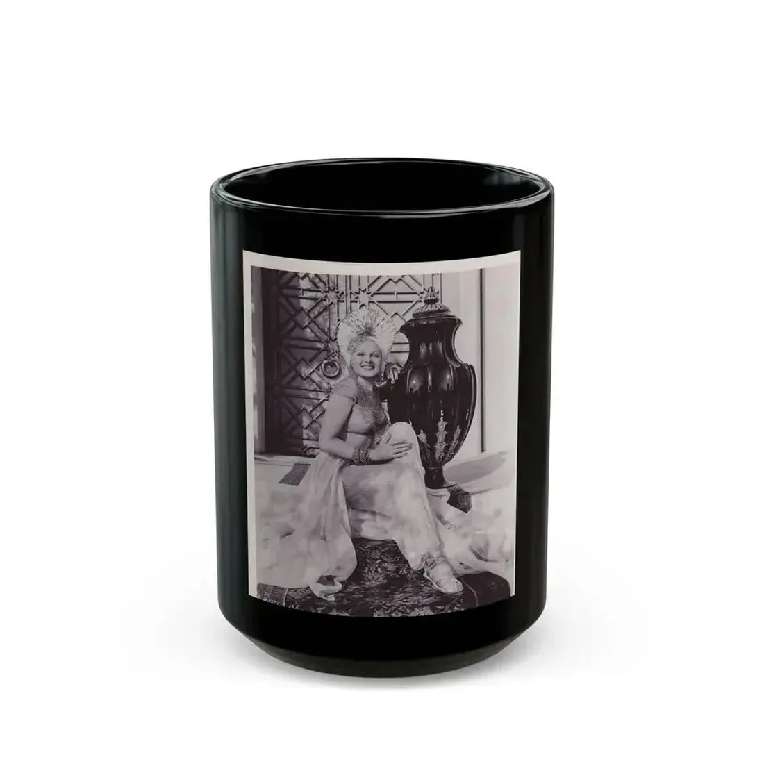 Adele Jergens #191 (Vintage Female Icon) Black Coffee Mug 15oz - Go Mug Yourself