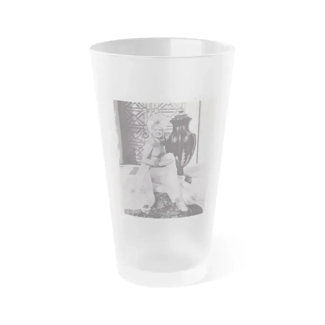 Adele Jergens #191 (Vintage Female Icon) Frosted Pint Glass 16oz 16oz Frosted - Go Mug Yourself