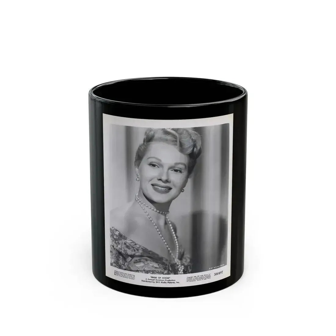 Adele Jergens #195 (Vintage Female Icon) Black Coffee Mug 11oz - Go Mug Yourself
