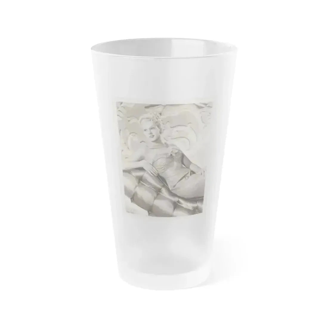 Adele Jergens #199 (Vintage Female Icon) Frosted Pint Glass 16oz 16oz Frosted - Go Mug Yourself