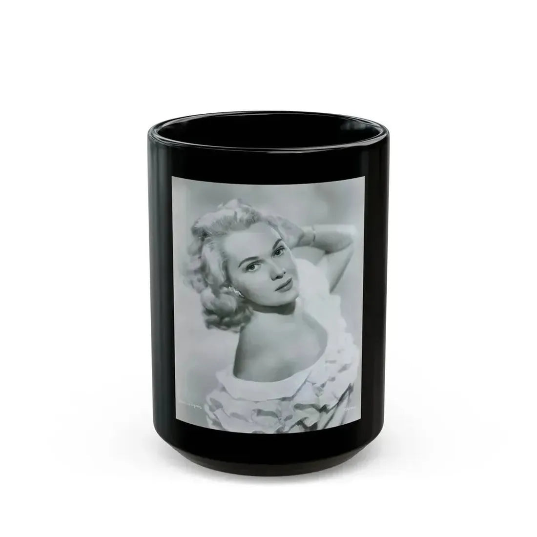 Adele Jergens #203 (Vintage Female Icon) Black Coffee Mug 15oz - Go Mug Yourself
