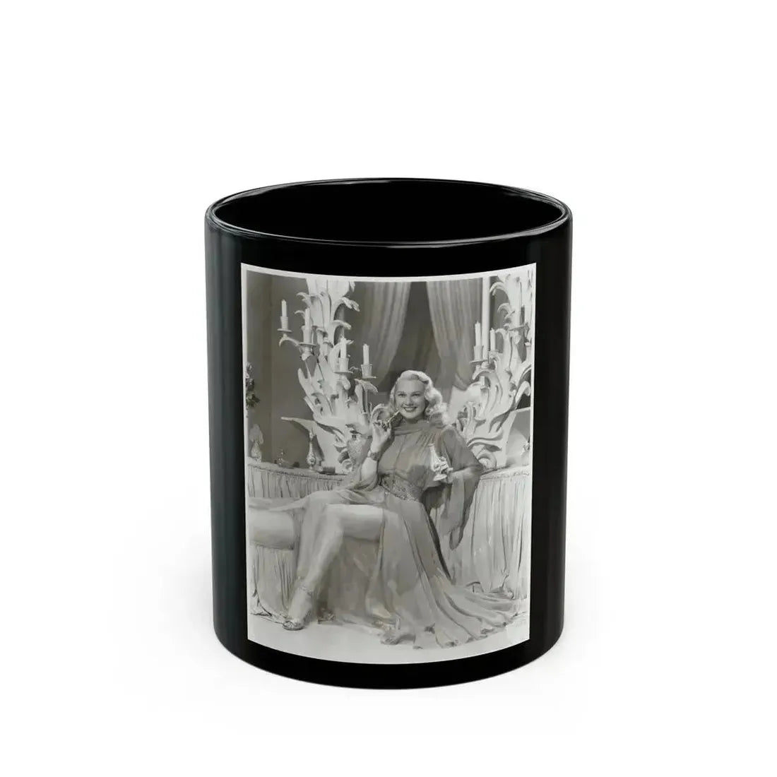 Adele Jergens #205 (Vintage Female Icon) Black Coffee Mug 11oz - Go Mug Yourself