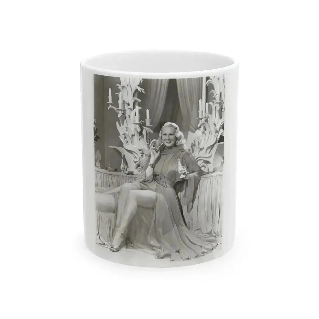 Adele Jergens #205 (Vintage Female Icon) White Coffee Mug 11oz - Go Mug Yourself