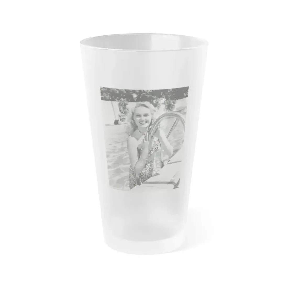 Adele Jergens #211 (Vintage Female Icon) Frosted Pint Glass 16oz 16oz Frosted - Go Mug Yourself